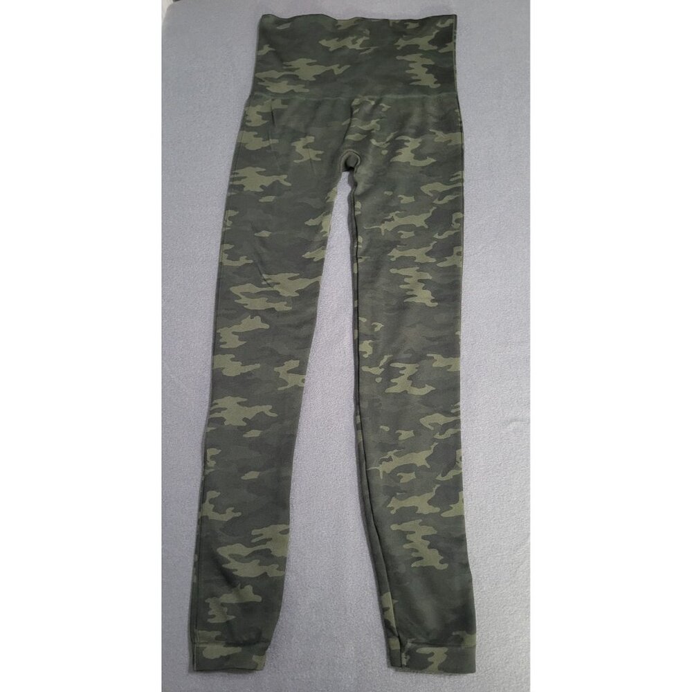 Spanx Small Look at Me Now Seamless Leggings Camo Green FL3515 Shaping - Picture 2 of 7